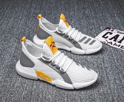 Premium Bright Flow Sneakers (White & Citron) (C-01)_img_1
