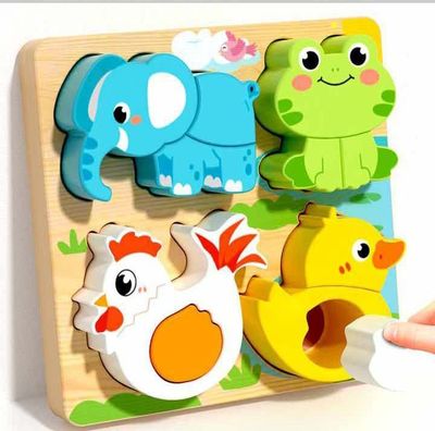 Kids Early Educational Building Block 3D Wooden Puzzle Set for your ANGEL'S Concentration_img_3