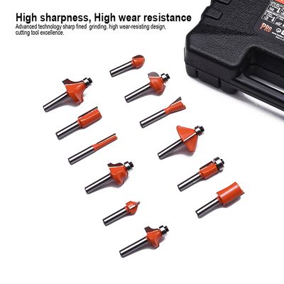 HARDEN 12 Pcs Router Bit Set | Carbide Tipped | 1/4" Shank | Woodworking & Carpentry Set | Model: 613212_img_1
