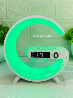 G63 Smart Clock with RGB Light, Bluetooth Speaker, and Wireless Charger_img_4
