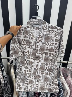 China indigo fabrics half sleev qvan collar shirt._img_0