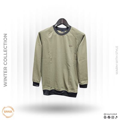 Xtreme Winter Collection Raglan Textured Sweatshirt – Olive Green_img_0
