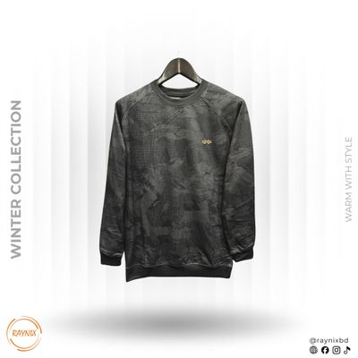 Xtreme Winter Collection Camouflage Texture Sweatshirt – Dark Grey & Charcoal_img_0