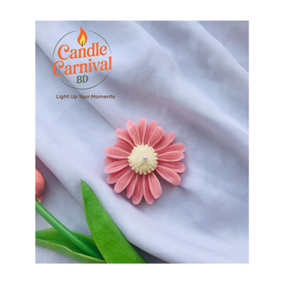 Pink Daisy Flower vanilla fragrance candle_img_0