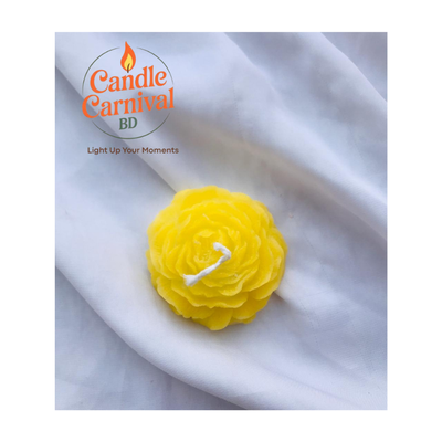 Yellow Peony Flower Candle (Non-fragrance)_img_1