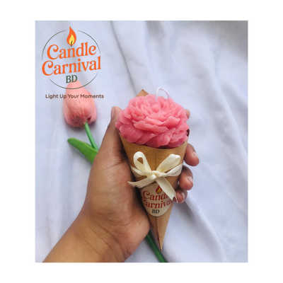 Pink peony Bouquet  candle_img_0