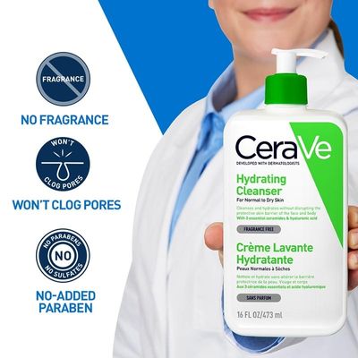 CeraVe Face Wash, Hydrating Facial Cleanser for Normal to Dry Skin_img_1