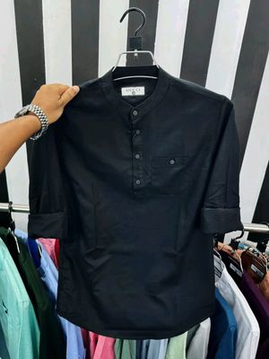 Black Cotton Katua for Men_img_1