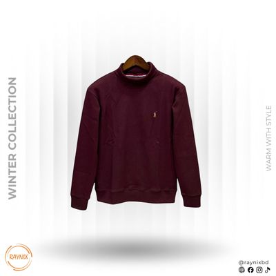 POLO RALPH LAUREN Winter Collection Turtle Neck Sweatshirt – Deep Burgundy_img_0