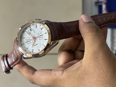 TISSOT CHRONO BROWN BELT ROSE GOLD BEZEL_img_0