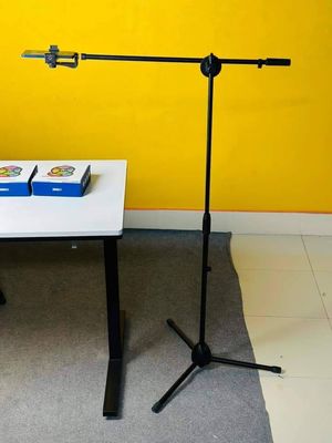 Microphone Floor Stand With Adjustable Two Microphone Holder (LW-38)_img_2
