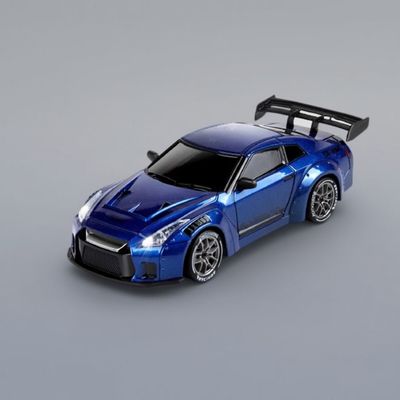 Nissan GTR Subaru Blue 4WD RC Drift Car With Tires & Traffic Cones_img_7