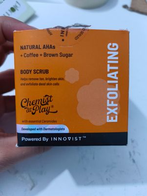 Chemist at Play Exfoliating Body Scrub - 75GM (Natural AHAs + Coffee + Brown Sugar + Ceramides)_img_1