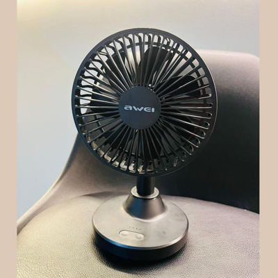 Awei F29 Compact Strong Wind Rechargeable Fan Desktop Silent Fan_img_1