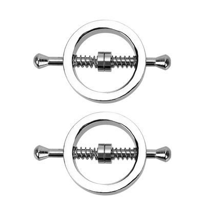1 Pair Sex Slave Restraint Adjustable Metal Nipple Clip Adult Games Nipple Stimulator Play Clamp Sex Toys for Couple_img_2