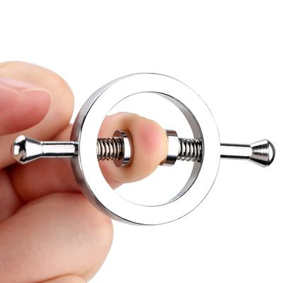 1 Pair Sex Slave Restraint Adjustable Metal Nipple Clip Adult Games Nipple Stimulator Play Clamp Sex Toys for Couple_img_5