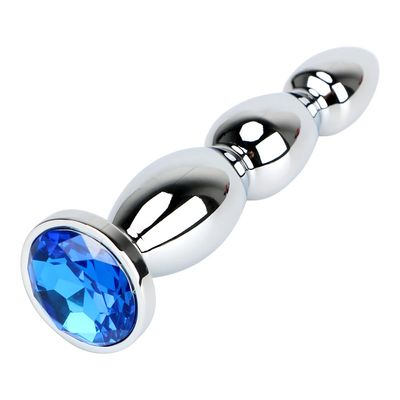 Jewel Anal Plug Big Size Long Butt Plug Erotic Prostate Massage Metal Anal Beads Sex Toys for Women and Men Adult Product_img_2