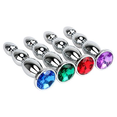 Jewel Anal Plug Big Size Long Butt Plug Erotic Prostate Massage Metal Anal Beads Sex Toys for Women and Men Adult Product_img_5