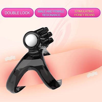 Penis Ring Enlargement Soft Silicone Tentacle Vibration Time Delay Rings Couple Lover Male Sexy Dual Ring Sex Toys for Men_img_2