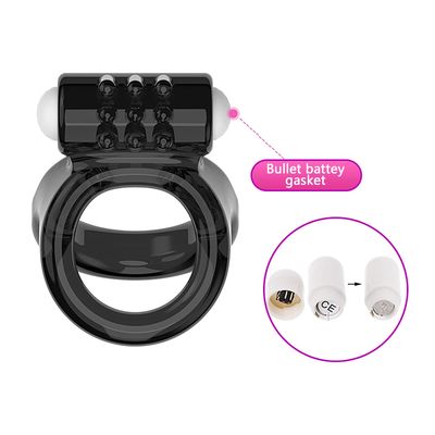 Penis Ring Enlargement Soft Silicone Tentacle Vibration Time Delay Rings Couple Lover Male Sexy Dual Ring Sex Toys for Men_img_3