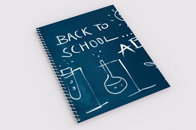 Back to School (Blue) 200 Page Plain White Notebook_img_1