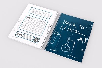 Back to School (Blue) 200 Page Plain White Notebook_img_2