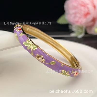 Solid Purple Flower Bangle_img_0
