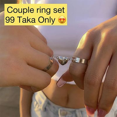 Heart magnet 2 pcs couple rings_img_3