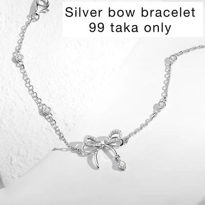 silver stone bow bracelet 🤍_img_0