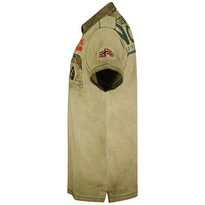 Washed effect short sleeve polo shirt Khaki Khaki_img_3