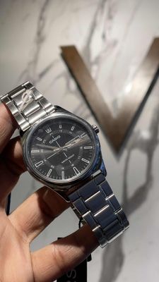 Casio MTP-V006D-1CUDF Men’s Silver Stainless Steel Watch with Black Dial_img_0