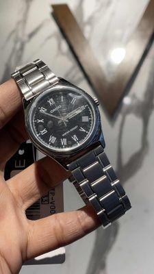 Casio MTP-V006D-1B Men’s Silver Stainless Steel Watch with Black Roman Dial_img_0