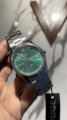 Casio MTP-VD03D-3A1 Men’s Silver Stainless Steel Watch with Green Dial_img_0