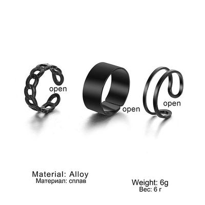 3 Piece black ring set_img_2