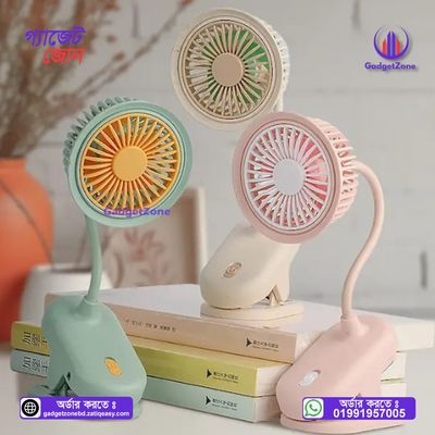 Mini Clip-On Fan Car Desktop Charging Fan Foldable S14-F1204💥_img_0