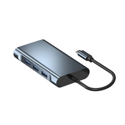 Cross-Border Eight-In-One Docking Station Dual HDMI Projection Hub USB Extender Notebook Type-C Docking Station_img_1