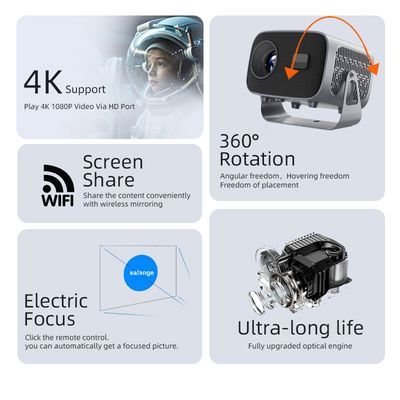 A10 New Android Projector Foreign Trade Portable Projector 4K Projector Smart Projector Projector Factory_img_11