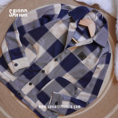 Navy Canvas - Winter Shacket