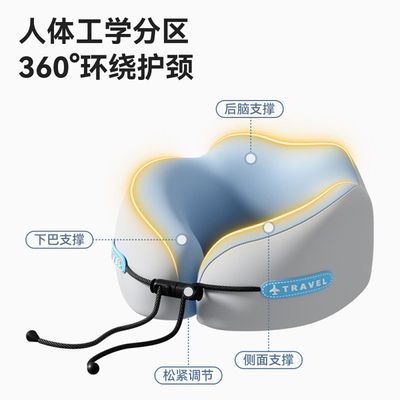 Memory Foam U-shaped Pillow Travel Neck Pillow Aircraft Sleeping Pillow Neck Pillow Cervical Neck Pillow Portable U-shaped Pillow_img_1