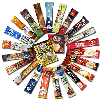 Custom Logo Disposable Small Heat Seal Protein Powder Bar Packing Pouch Instant Coffee Stick Sachets Packaging Bag Roll Film - Minimum order: 1000 kg, with no upper limit. Order as much as you need!_img_0