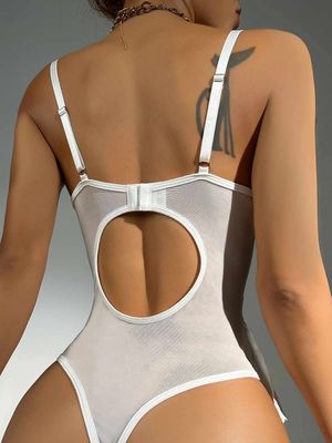 Lace Bodysuit with Thigh-High Stockings_img_20