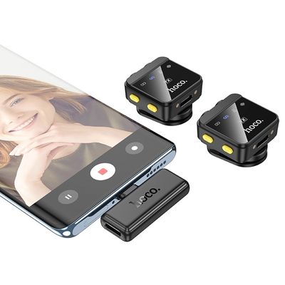 Hoco L17 Dual-Mic Magnetic Lavalier Wireless Digital Microphone (iP/Type-C)_img_4