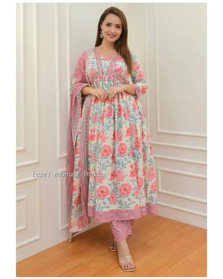 সুতি থ্রি পিস সেট – বাটারসিল্ক সেলোয়ার সহ_img_0