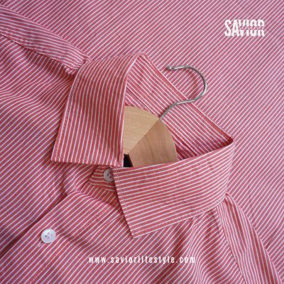 Crimson Stripe Old Money Shirt – Full Sleeve Cotton Classic_img_3