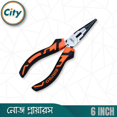 ৬ ইঞ্চি নোজ প্লায়ারস প্রো কুয়ালিটি কালো নিকেল ক্রোমিয়াম স্টিলের পেশাদার মানের হেভি কাটিং প্লাস_img_3
