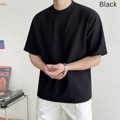 Solid Drop Shoulder T-Shirt (Lekra Fabric)_img_1