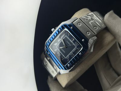 Cartier De Santos Blue Dial Blue Vejel Semi AAA grade_img_0