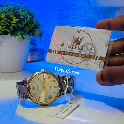 Olevs 5563 Stainless Steel Analog Wrist Watch For Men_img_1