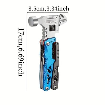 Adjustable Wrench Multi tool Hammer, 18-in-1 All in One Survival Tools_img_8