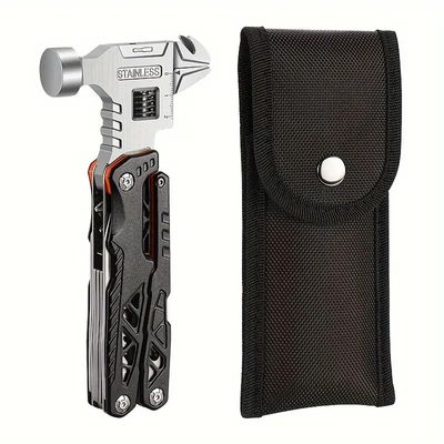 Adjustable Wrench Multi tool Hammer, 18-in-1 All in One Survival Tools_img_10